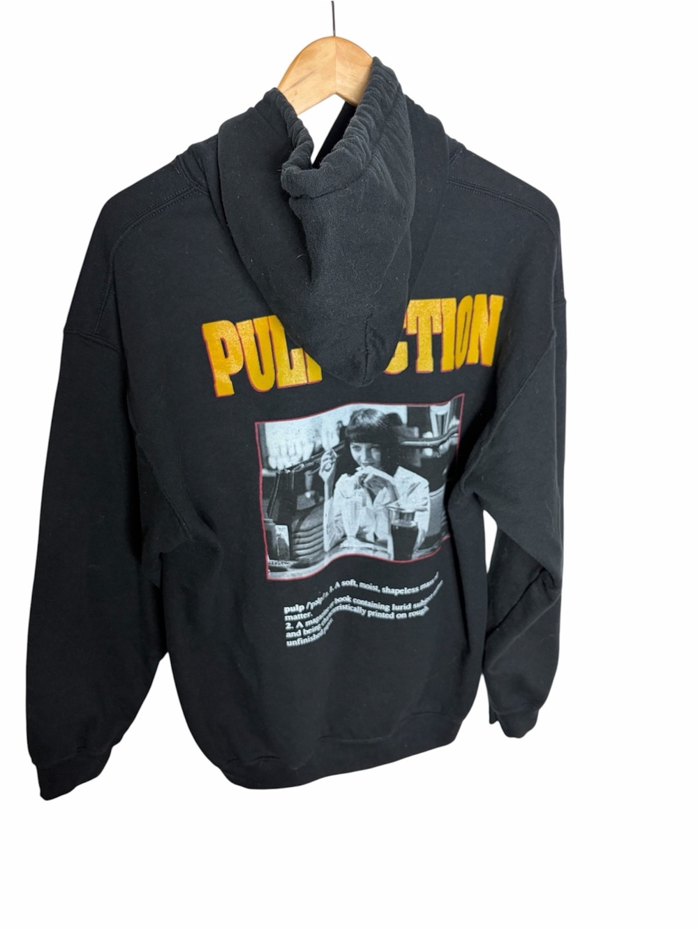 Pulp Fiction Movie unisex black graphic hoodie jacket size L